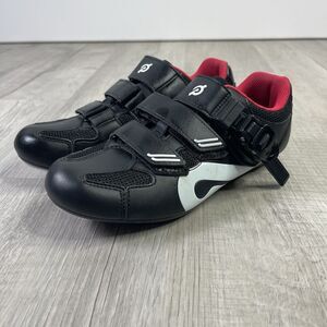 Peloton Black Red Cycling Biking Shoes Women’s Sz 38. Cleats included.